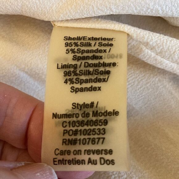 Alice & Olivia Brown & Tan Striped Racerback Silk Mini Dress. Size XS. - Picture 8 of 9